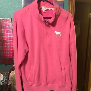 Victoria Secret pink quarter zip sweatshirt